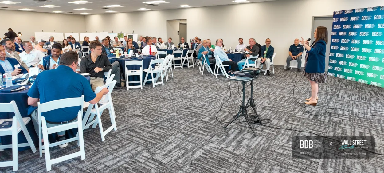 Palm Beach County commercial real estate networking event hosted by BDB
